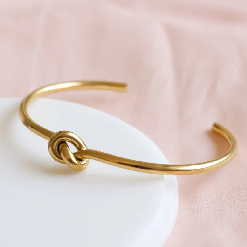 Cuff Knot 18K Gold Plated Bracelet