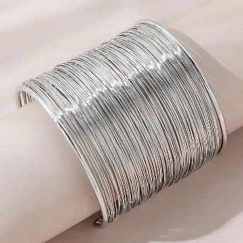 Luxe Boho Silver Plated Cuff Bracelet