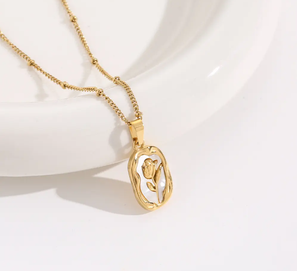 Golden Rose 18K Gold Plated Pendant