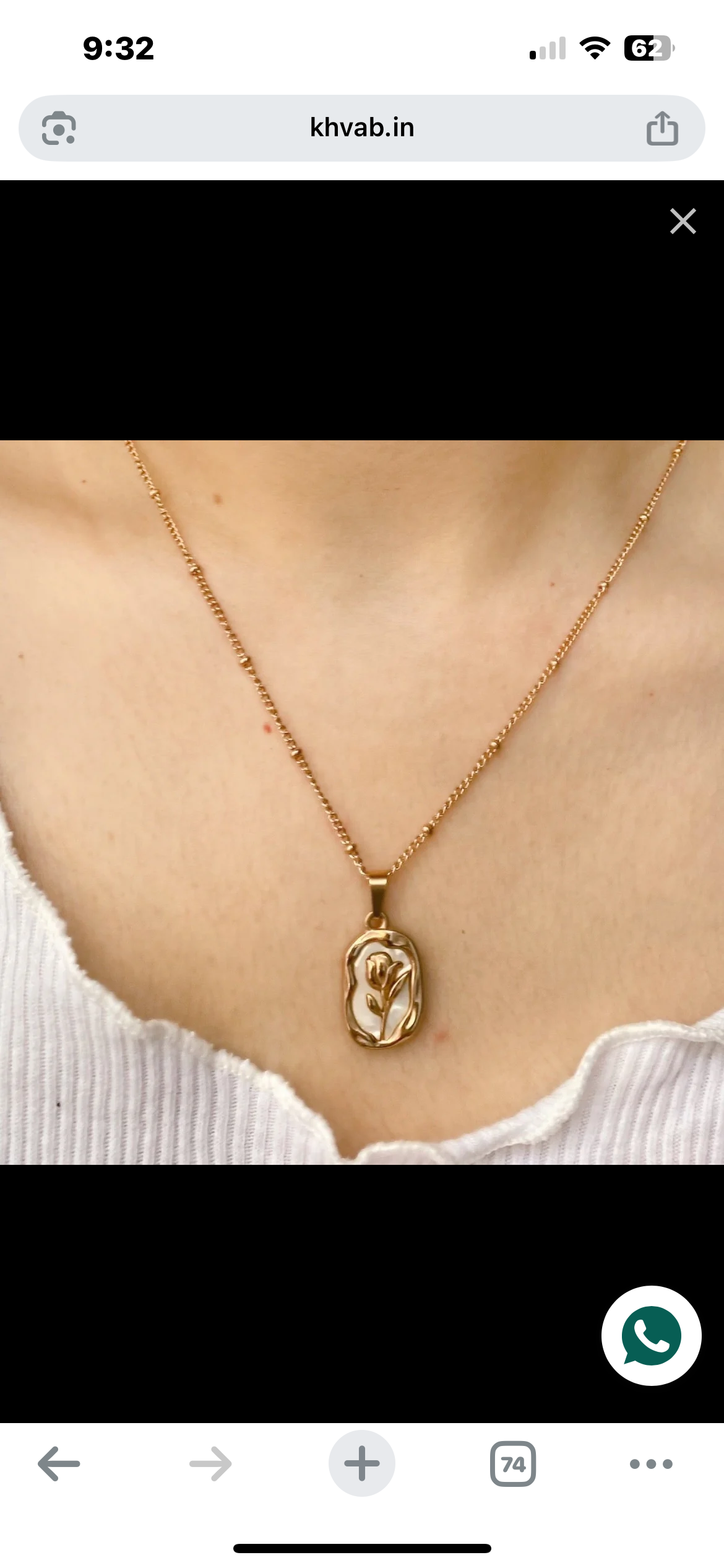 Golden Rose 18K Gold Plated Pendant