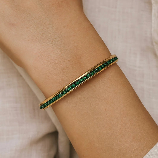 Emerald Bangle Bracelet