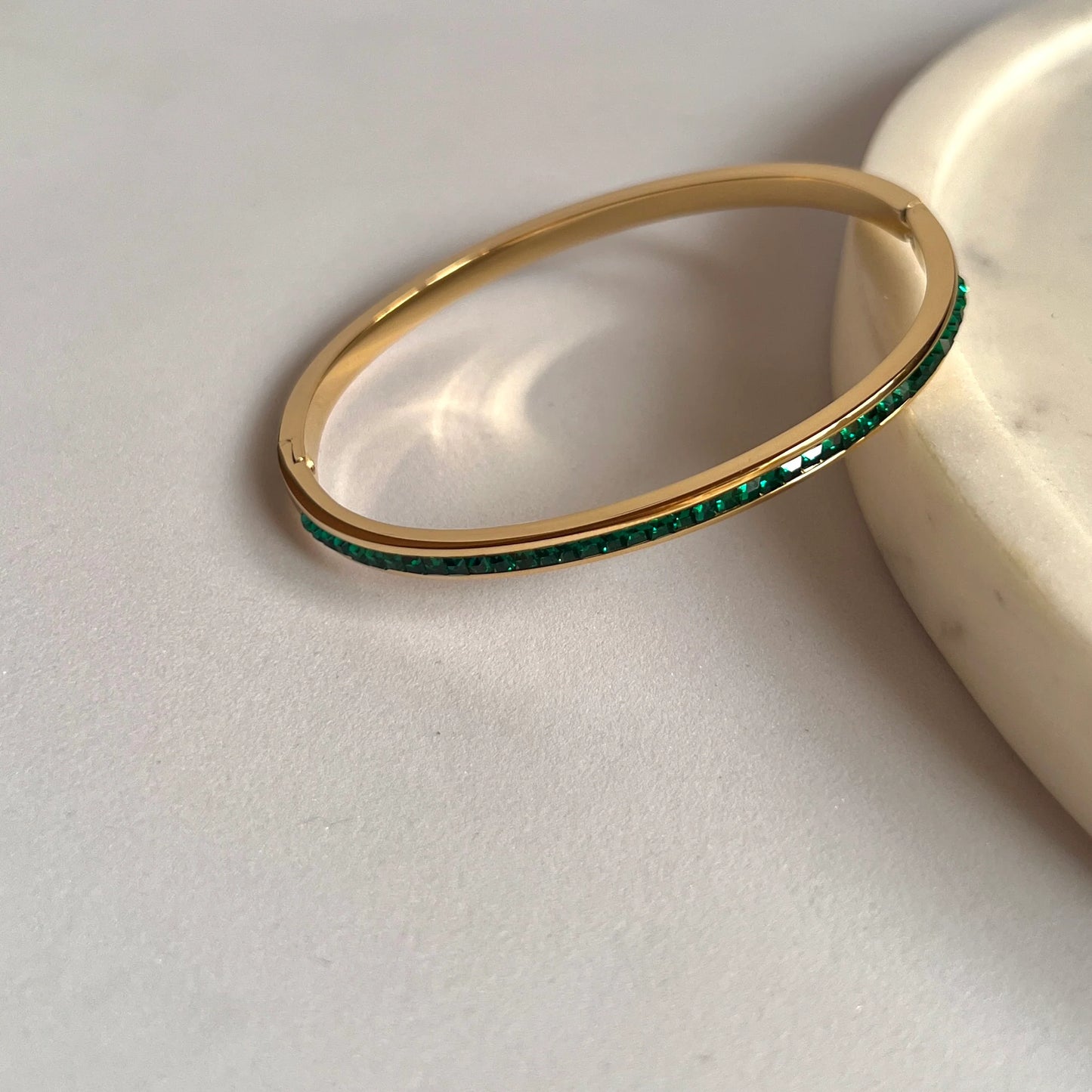 Emerald Bangle Bracelet