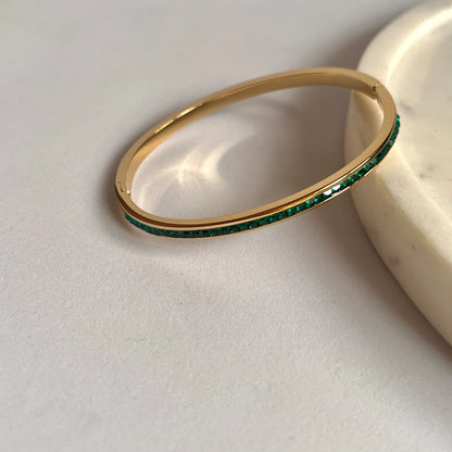 Emerald Bangle Bracelet