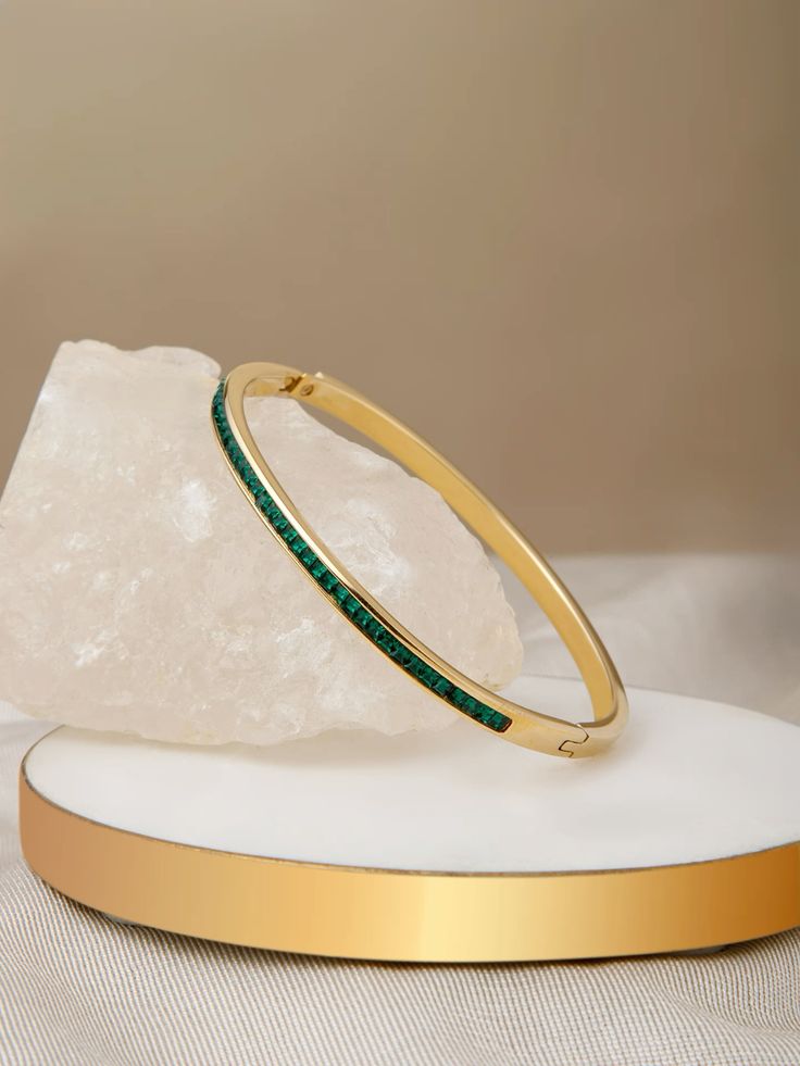 Emerald Bangle Bracelet