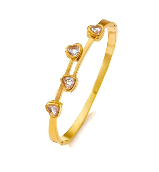 White Heart Bracelet