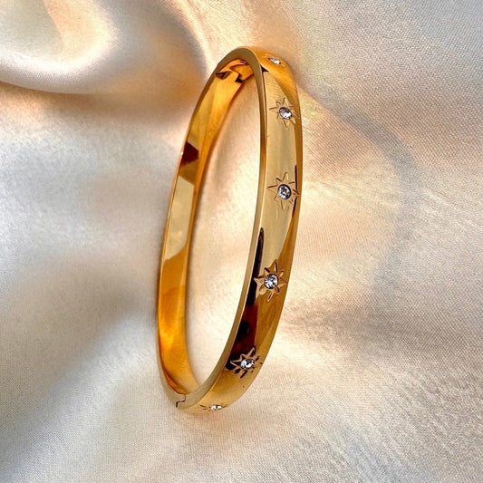 Starburst Bangle Bracelet ( Small Size )