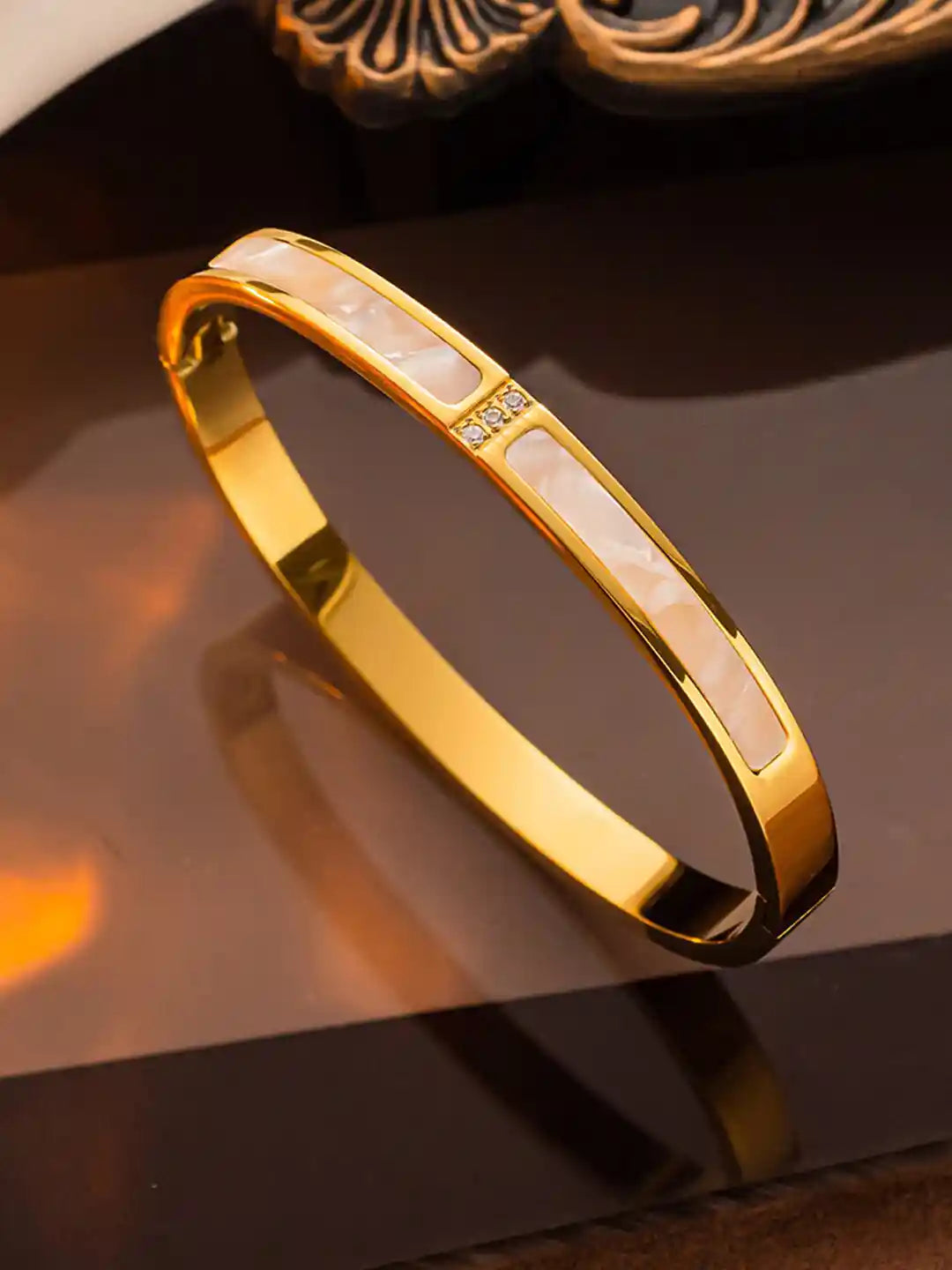 Aurora Mother-of-Pearl Bangle Bracelet