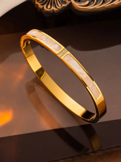 Aurora Mother-of-Pearl Bangle Bracelet