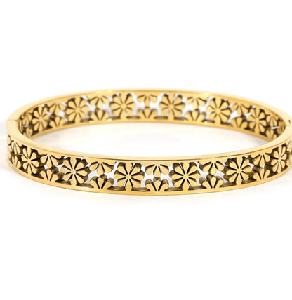 Floral Glow Bangle Bracelet(Small Size)