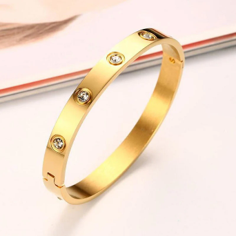 18K Gold Plated Studded Bracelet