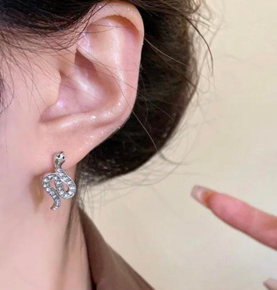 Small Cute Snake Stud Earrings