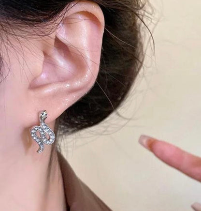 Small Cute Snake Stud Earrings