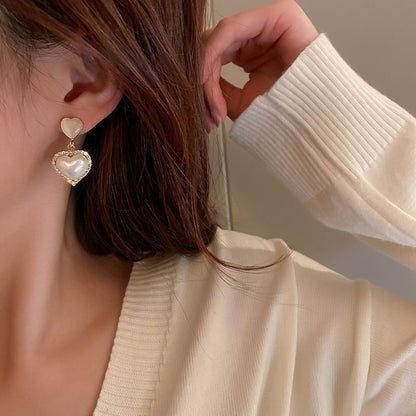 HeartBeat Pearl Cute Earrings