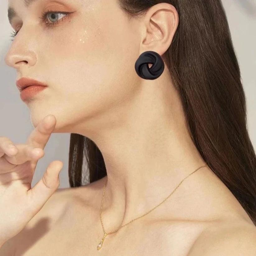 Black jack Stud Earrings