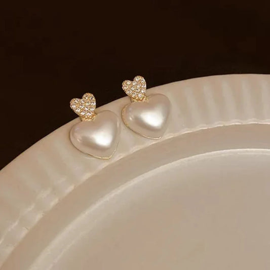 Bling Bloom Heart Earrings