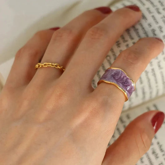 Purple Adjustable Ring