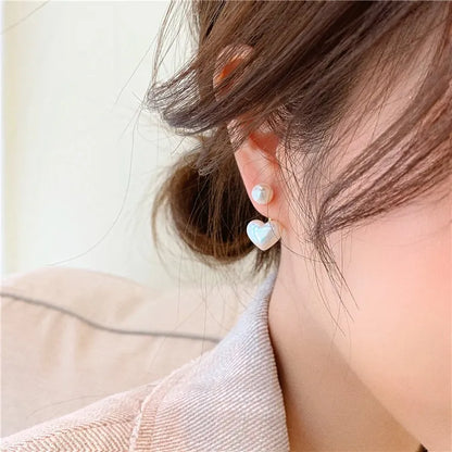 Pearl Heart Beautiful Drop Earrings