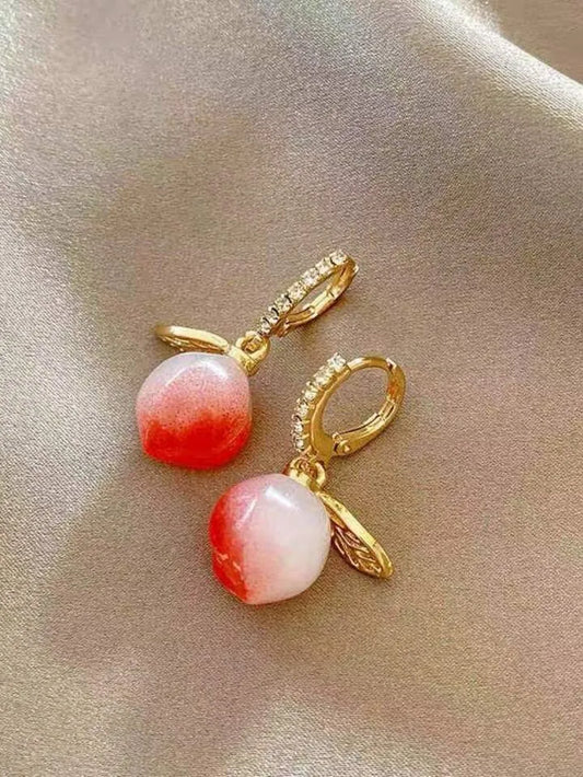 Peach Drop Earrings