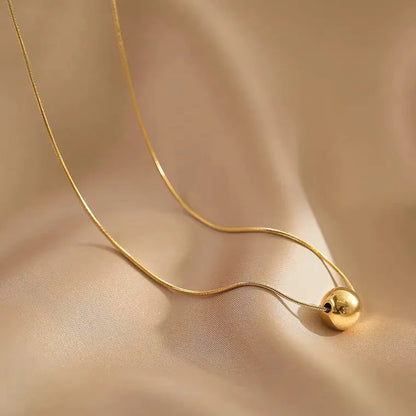 Golden Glow Bead Necklace