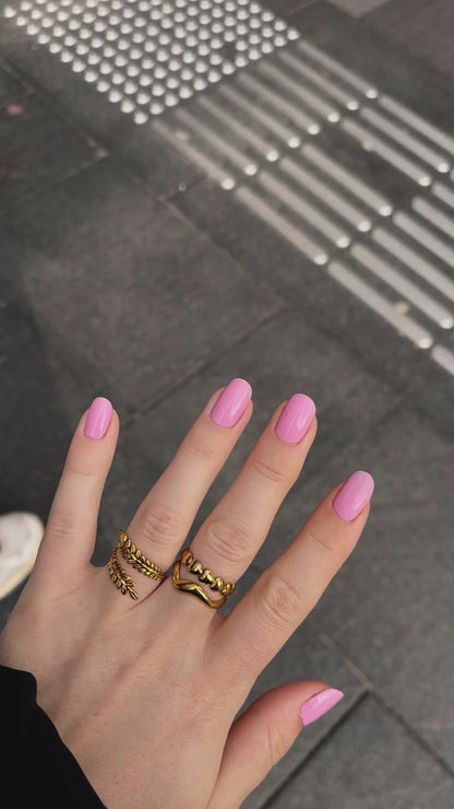 GOLDEN LEAF 18K GOLD PLATED RING